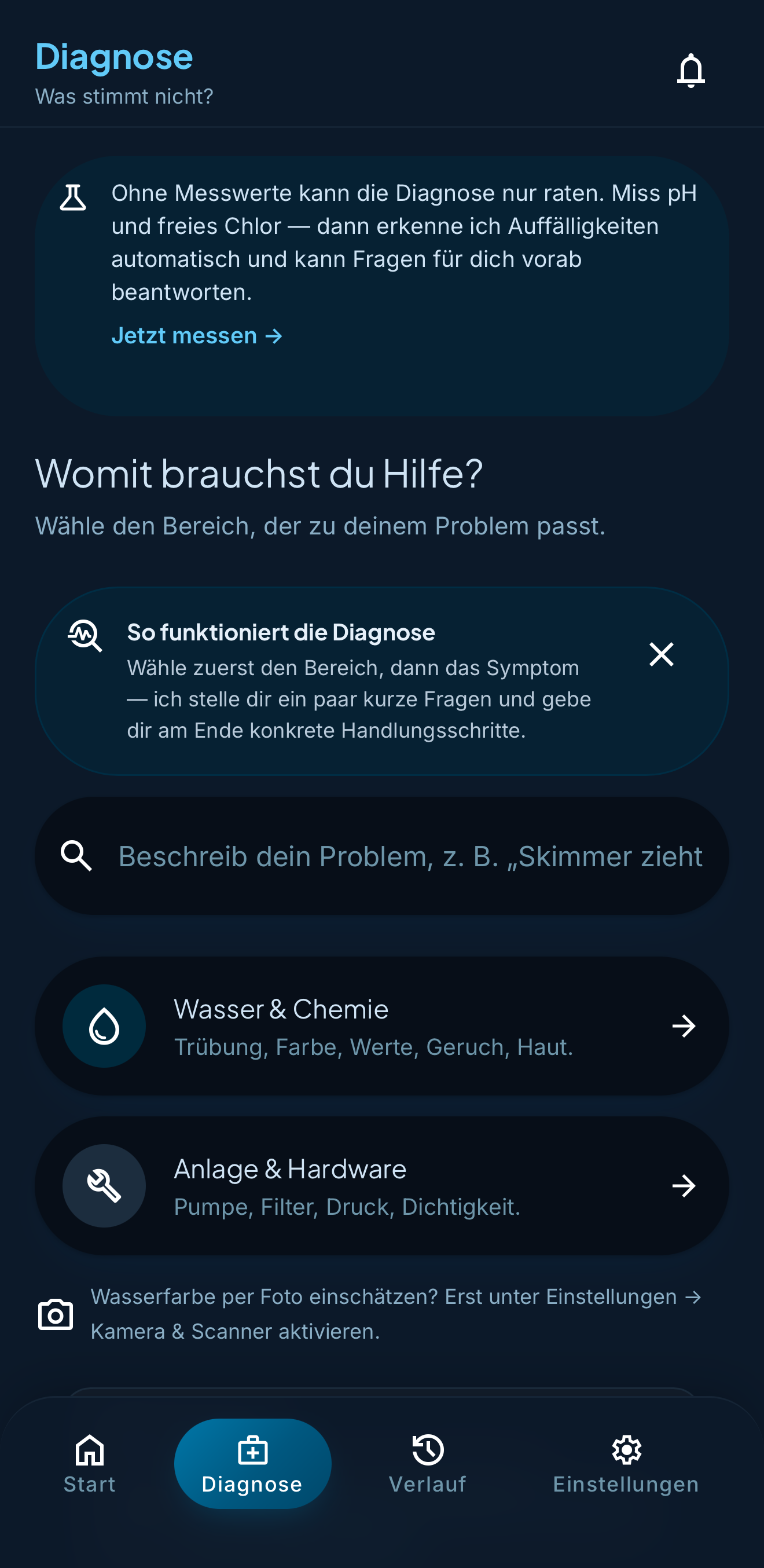 Pool Buddy – Diagnose
